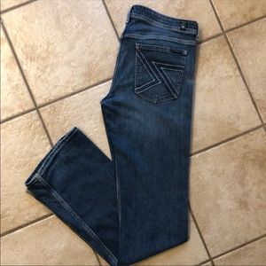 7 For All Mankind Distressed Straight Jeans